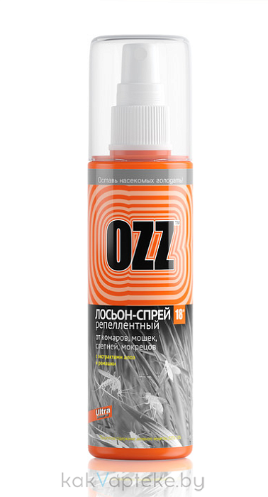 OZZ-18 Лосьон-спрей  репеллентный (от комаров) 100 мл