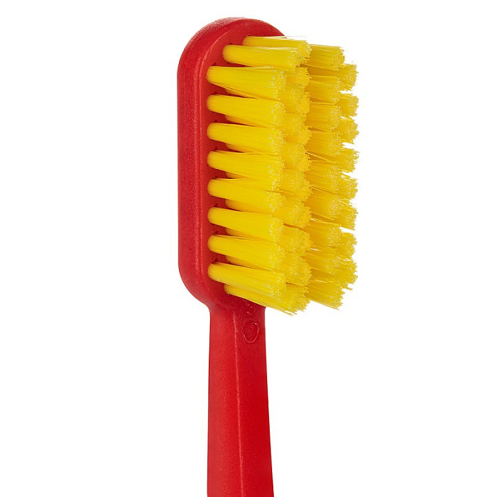 Revyline SM6000 Зубная щетка, красная с желтой щетиной (6942 ortho)