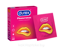 Презервативы из натурального латекса Durex® Pleasuremax 3шт