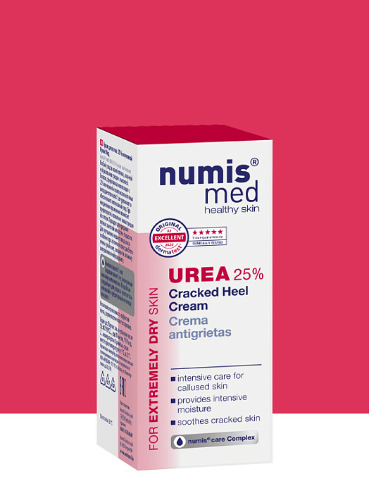 Numis med Крем против трещин на пятках с 25% мочевиной для очень сухой кожи, 50 мл