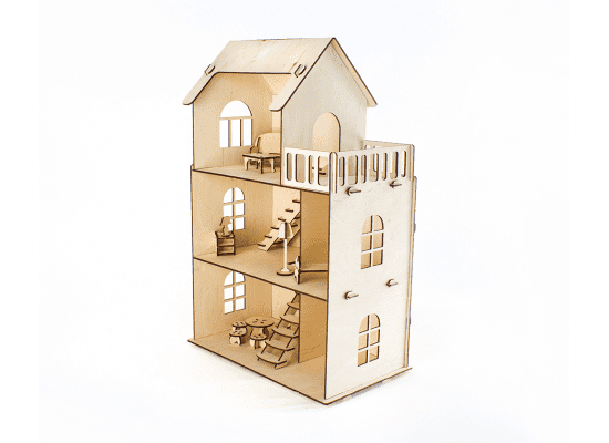 Woody Игрушка "Кукольный дом с мебелью"