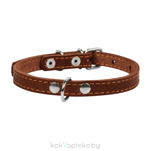 CoLLaR Ошейник одинарный  для собак ,ширина 14мм, длина 27-35см ,коричневый