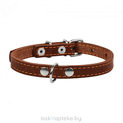 CoLLaR Ошейник одинарный  для собак ,ширина 14мм, длина 27-35см ,коричневый