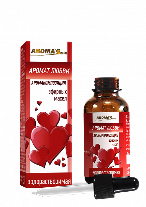AROMA’Saules Аромакомпозиция эфирных масел водорастворимая "Аромат любви",30 мл