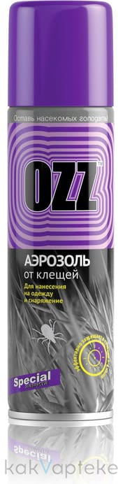 OZZ Ср-во акарицидное от клещей в аэрозольной упаковке150 мл