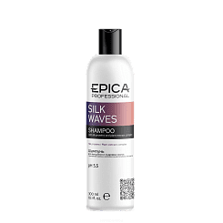 EPICA Professional Шампунь для вьющихся и кудрявых волос с протеинами шелка и комплексом растительных экстрактов Silk Waves, 300 мл