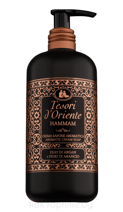 Tesori d’Oriente Крем-мыло ароматическое жидкое «ХАММАМ с органовым маслом и цветком апельсина/OLIO DI ARGAN E FIORI DI ARANCIO», 300 мл