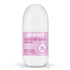 AGRADO Дезодорант-антиперспирант шариковый ПОЛНЫЙ КОНТРОЛЬ женский/ Deodarant Antiperspirant Roll-on Control Care Women, 50 мл