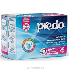 PREDO Пеленки впитывающие детские 60*90, 30 шт