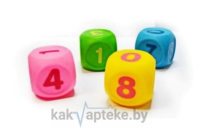 ПОМА Набор из 4-х кубиков "Учим цифры" 12+, арт. 20319, 4 шт