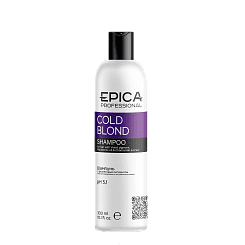 EPICA Professional Шампунь для волос с фиолетовым пигментом, маслом макадамии и экстрактом ромашки Cold Blond, 300 мл
