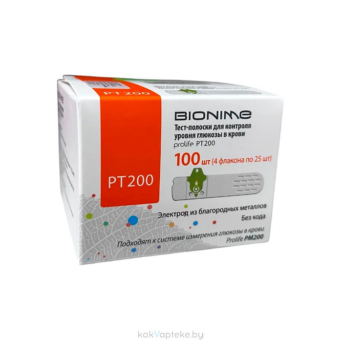 Тест-полоски  PROLIFE PT200  №100