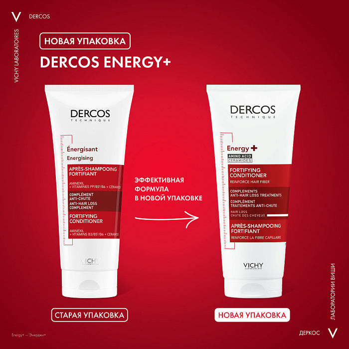 VICHY Dercos Technique Кондиционер укрепляющий против выпадения волос "Energy+", 200 мл