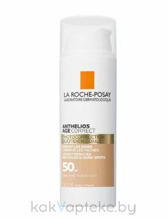 La Roche-Posay Anthelios СС Крем солнцезащитный антивозрастной для лица SPF50/PPD19, 50 мл