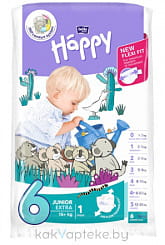 Bella Baby Happy Junior Extra Подгузники гигиенические для детей (Flexi Fit), 1 шт