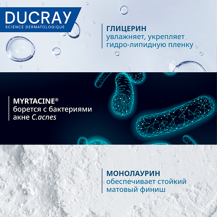 DUCRAY KERACNYL Очищающий гель для лица и тела 400 мл
