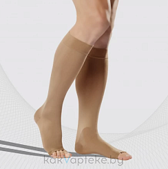 Гольфы компрессионные ELAST 0408 LUX без мыска I кк (18-21 mmHg) Карамель  размер 5 Рост 1