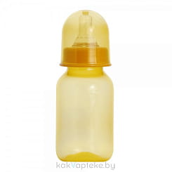 ПОМА Бутылочка с молочной силиконовой соской (медленный поток) 0+, арт. 4410, 125 мл, 1 шт