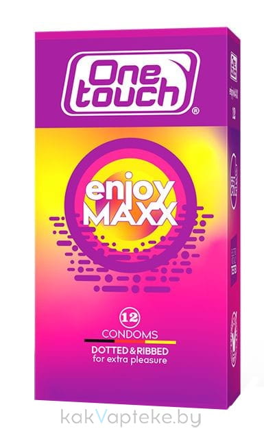 One Touch Enjoy MAXX  Презервативы (с ребристой и точечной структурой), 12 шт