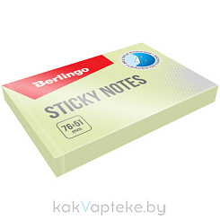Berlingo Самоклеящийся блок, 76*51мм, 100л., зелёный