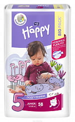 Bella Baby Happy Junior Подгузники гигиенические для детей (Flexi Fit), 58 шт