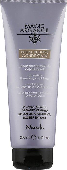 Nook Кондиционер для светлых и обесцвеченных волос Магия Арганы MAGIC ARGANOIL BLONDE STORY CONDITIONER blonde and bleached hair, 250 мл