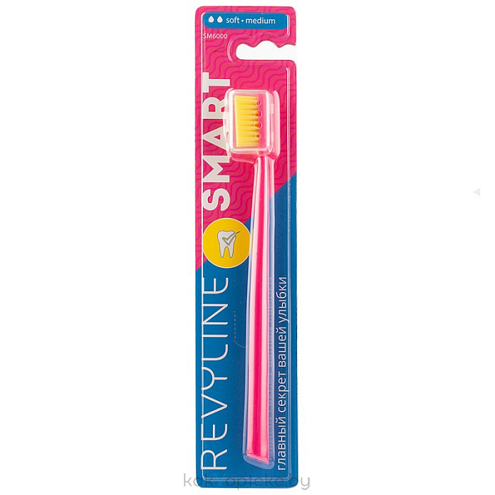 Revyline SM6000 Зубная щетка (розовая с желтой щетиной 5690)