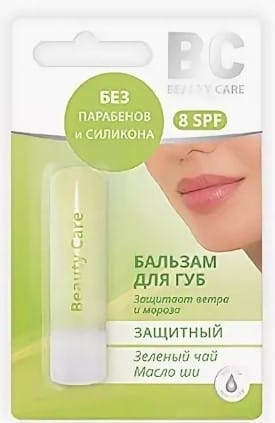 "BC" Beauty Care Защитный бальзам для губ с маслом ши и экстрактом зеленого чая, 4,2 г