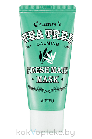 A'PIEU Успокаивающая ночная маска для лица Fresh Mate Tea Tree Mask (Soothing), 50 мл