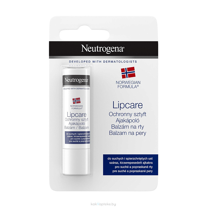 Neutrogena Бальзам для губ увлажняющий Норвежская формула, 4.8г