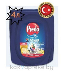 PREDO Жидкое средство для мытья посуды, 4л