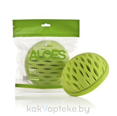 SUAVIPIEL Губка для мытья тела ALOES SOFT SPONGE