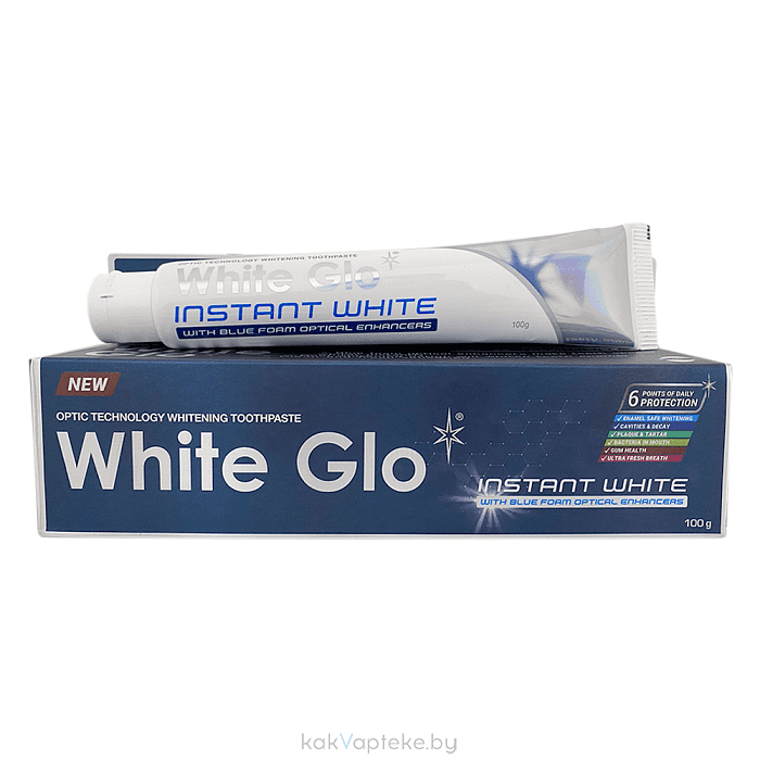 White Glo зубная паста отбеливающая Instant White Мгновенное отбеливание 100 г
