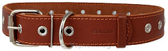 CoLLaR Ошейник безразмерный для собак ,ширина 35мм,длина 69 см, коричневый