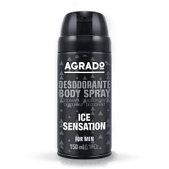 AGRADO Дезодорант спрей для тела ЛЕДЯНЯЩАЯ СВЕЖЕСТЬ мужской/ Ice Sensation Body Spray Deodorant for men, 150 мл