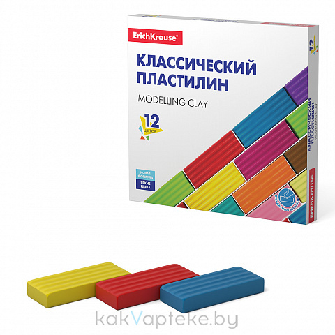 ErichKrause Пластилин классический  12 цв/192г