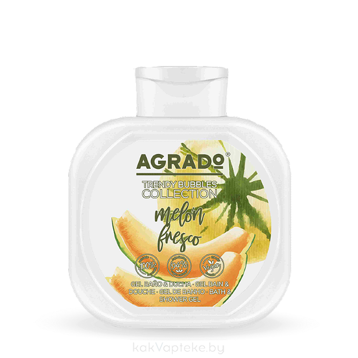 AGRADO Гель для ванны и душа Сочная Дыня / Fresh Melon Bath & Shower Gel, 750мл