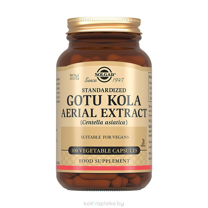Solgar Экстракт Готу Кола, БАД капсулы №100