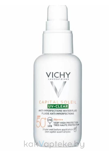 VICHY Capital Soleil Флюид солнцезащитный для лица против несовершенств "UV-Clear" SPF50+ 40мл