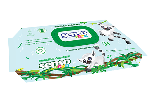 SENSO BABY Салфетки влажные для детей 100 шт