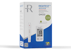 Система контроля уровня глюкозы в крови Rightest GM 550 с принадлежн (тест-полоски GS 550 (шт25))