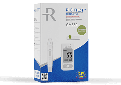 Система контроля уровня глюкозы в крови Rightest GM 550 с принадлежностями (25)