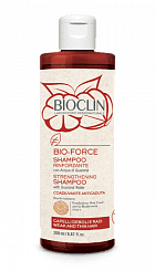 BIOCLIN BIO-FORCE Укрепляющий шампунь для ослабленных и тонких волос (гуарана), 200 мл