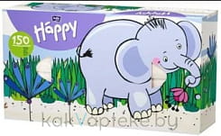 Bella Baby Happy Платочки бумажные универсальные двухслойные различных цветов (слон) 150 шт