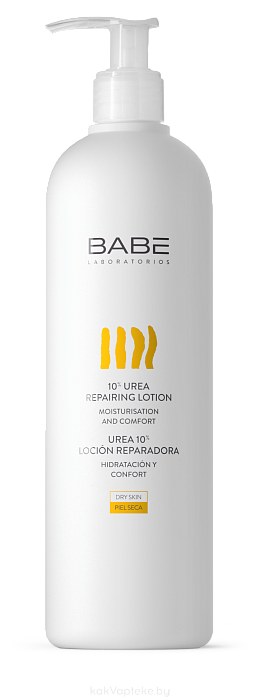 "LABORATORIOS BABE" Восстанавливающий лосьон для сухой и чувствительной кожи с 10% мочевины, 500 мл