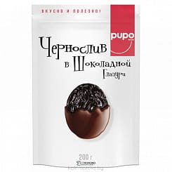 PUPO Конфеты Чернослив в шоколаде  200 г, дой-пак