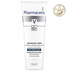 Pharmaceris V Защитный дневной крем для кожи лица и тела с витилиго VITI-MELO DAY SPF 50+, 75 мл