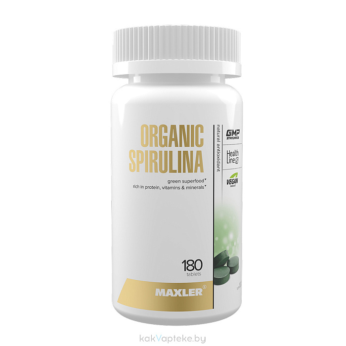 MAXLER БАД «Органическая Спирулина» таблетки №180