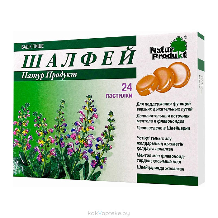 Шалфей Натур Продукт, БАД пастилки №24