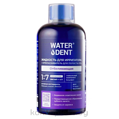 WATERDENT WATERDENT Жидкость для ирригатора + ополаскиватель для полости рта 2в1 Отбеливающая 500 мл